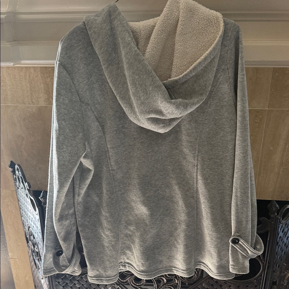 Women's Gray lightweight Toggle Coat - image 3